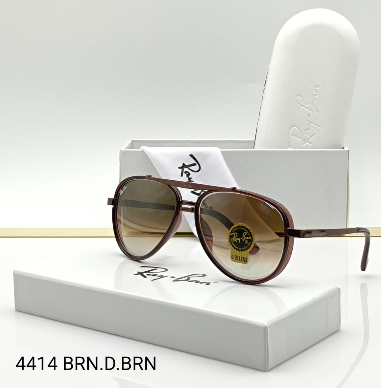 RAYBAN AVIATOR BROWN LUXURY SHADES #4414