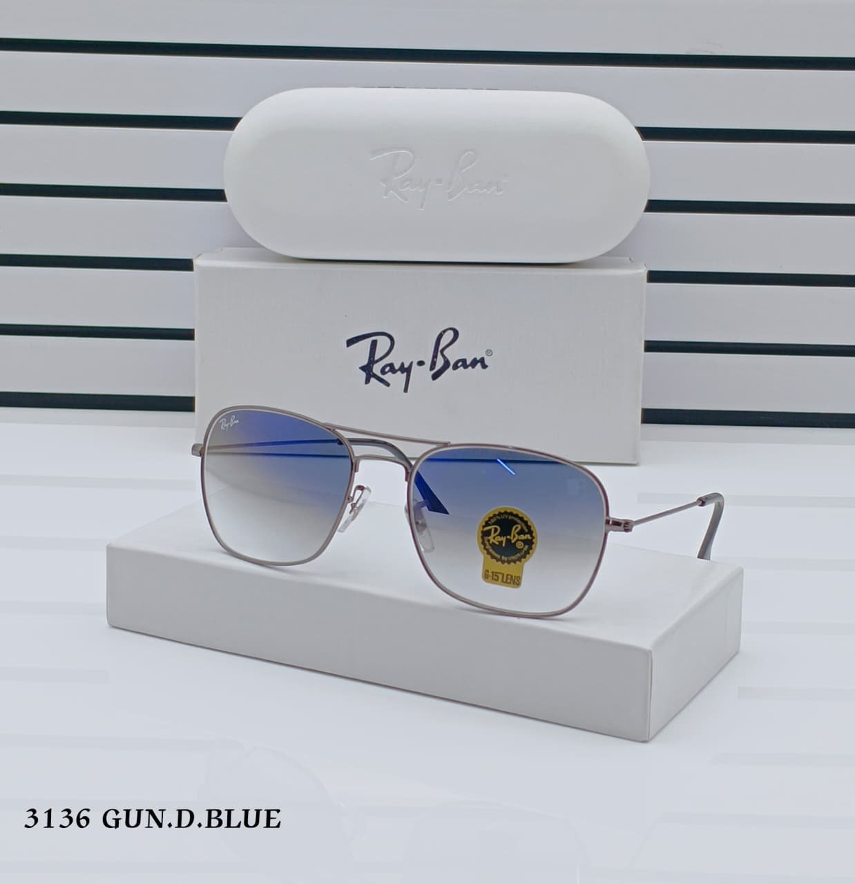 RAYBAN LAVENDERBLUE LUXURY SHADES #3136